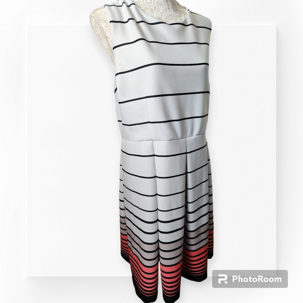 Lane Bryant Fit and Flair Career Striped Dress size 22